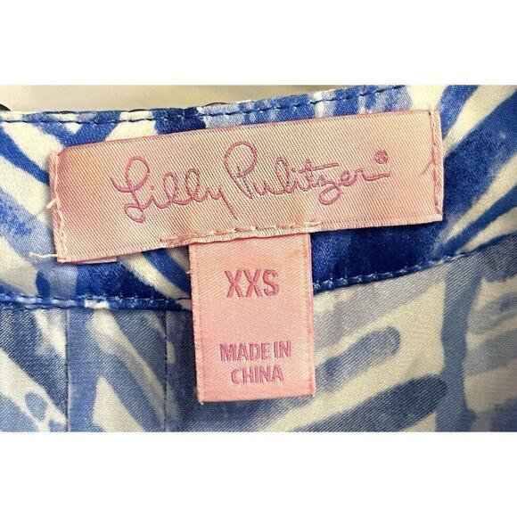 Lilly Pulitzer Colby Romper Lapis Blue Costa Verde XXS Summer Beach Coastal - Picture 8 of 13